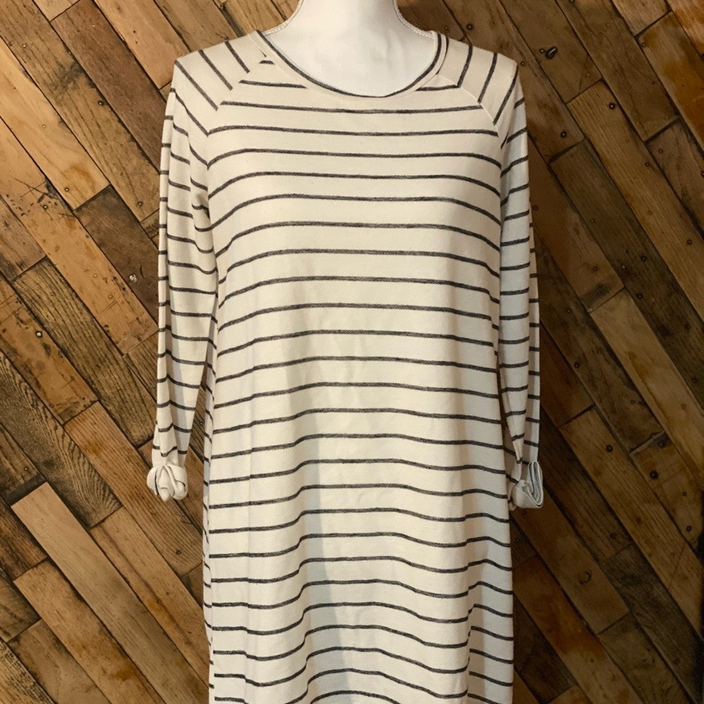 Buddy Basics Black and White Striped Dress
